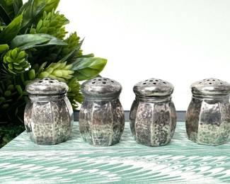 Vintage Sterling Silver Personal Salt Shakers