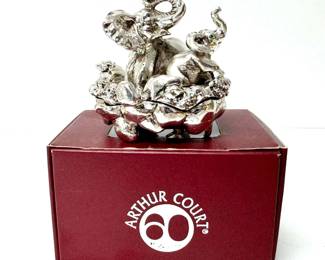 Arthur Court Elephant Music Box Figurine