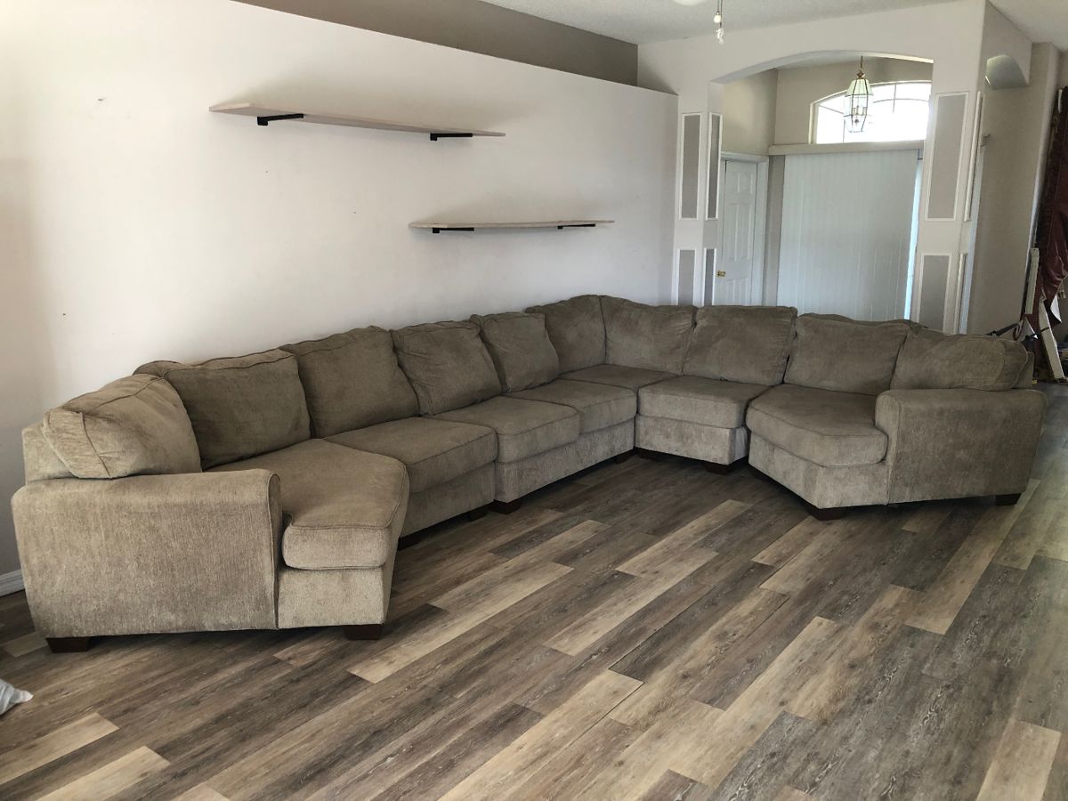 Large fabric sectional sofa