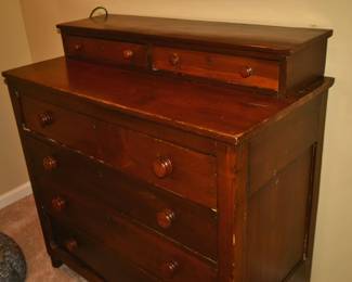 Vintage step back dresser, American circa 1850. 
