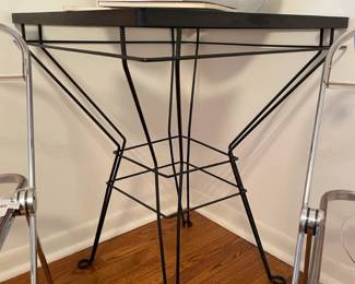 Geometric Iron and Glass Table