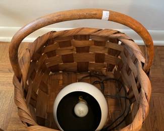 Woven Basket, MCM Eyeball Style Light