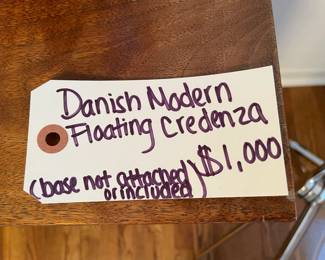 Danish Modern Floating Credenza