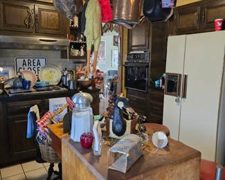 Butcher block table, solid wood