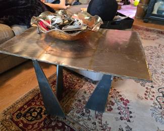 Mid century scrap metal table