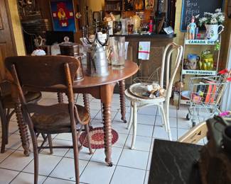 Antique table and chairs