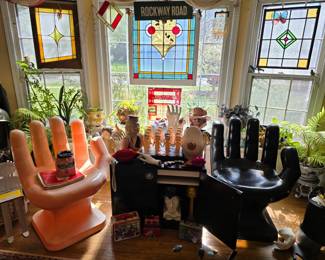 Mid century modern hand chairs