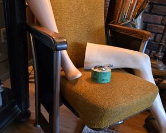Vintage antique movie theater chair