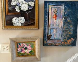 Variety of oil painting by local artists