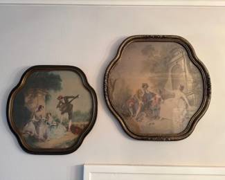 Unusual Antique framed prints with custom frames
