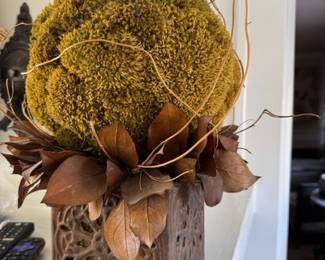 Pair of Moss Topiaries in iron base.