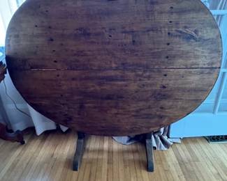 Antique hand made flip top table, very rare, very good condition and very old.