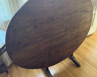 Rare French flip-top dining table - hand made,  1800's?