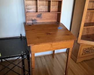 Early 1900's standing desk with lifting top for storage.  From the local textile family - Stowe Estate.