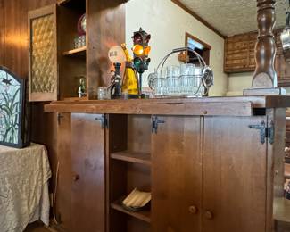 Fabulous 1970’s Bar w/ Bottle Glass 