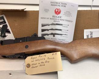 Ruger Mini 14
Cal 223 /556  Ranch
NEW IN BOX 
NEVER FIRED