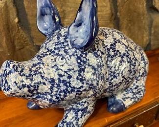 Vintage Flow Blue Pig