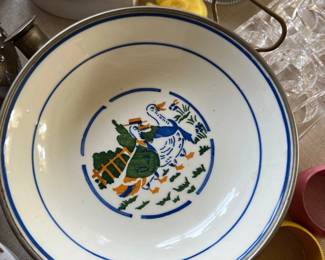 Krueger German vintage baby food warming bowl