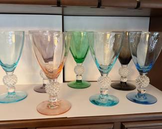 morgantown glass, golf ball glasses