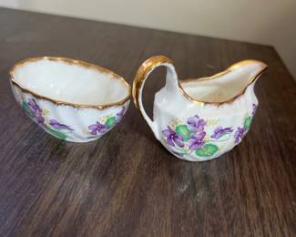 Antique taylor & kent sugar bowl and creamer