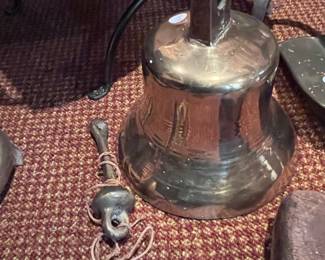 Large brass bell ship 