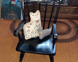 mini rocking chair black