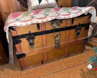 cedar trunk leather bow lid