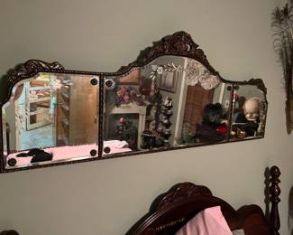 antique filigree mirror