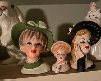 Lady head vases