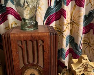 Vintage wooden radio
