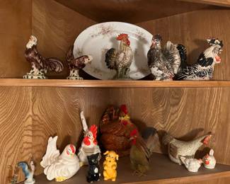 roosters and chickens