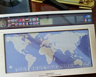 One of many clocks:  Seiko World Time Touch Sensor Clock
