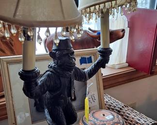 Unique Monkey Bellhop Double Light Lamp and decorative furnishings!