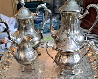 Sheridan Silver Plate Coffee / Tea Set with Tray