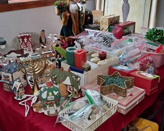 Home Decorative Furnishings and large assortment of Christmas / Holiday Furnishings; Menorah; Candles, Wall Decor, Garland, and more!