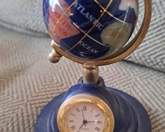 One of many clocks:  Globe Quartz Clock