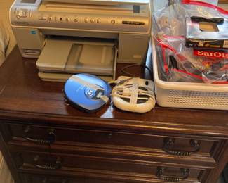 HP Printer / Copier / Fax; CD Player; Office Supplies; 4-Drawer Chest