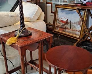 Table Lamp; Bombay Wood Nesting Tables; Wood Side Table; Painting; and loads more!!