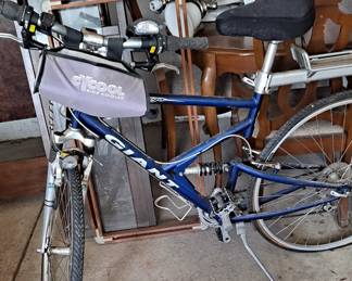 Giant Farrago Bike with Full Suspension; Holmes heater; Light fixtures; Chair & Side Table