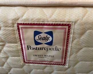 Queen size bed with metal headboard