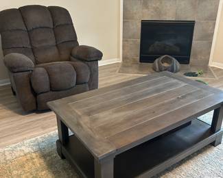 Recliner and coffee table