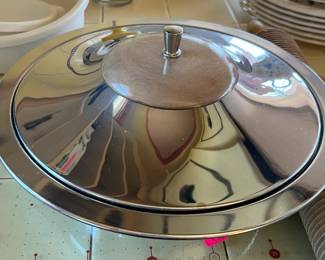 MCM "space ship" stainless steel serving dish