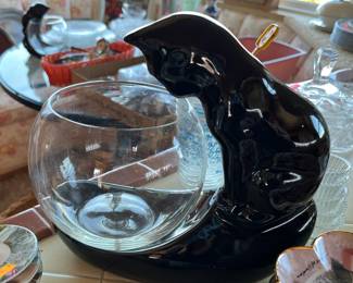 Royal Haeger cat / fish bowl