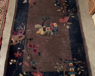 lots of various size rugs.  This one a wool Nichols art deco
