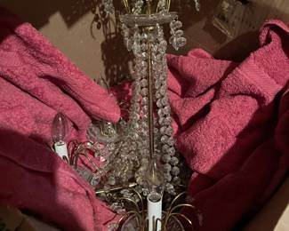 Beaded crystal chandelier