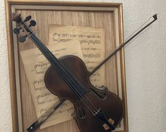 Actual violin in frame