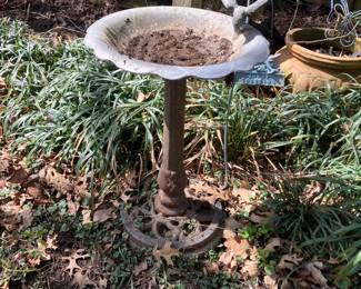 Another metal bird bath