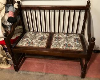 Settee with tapestry upholstery