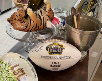 2003 LSU National Champions Football signed by Nick Saban