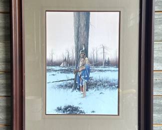 John Paul Strain "Lone Indian Standing in the Forest"